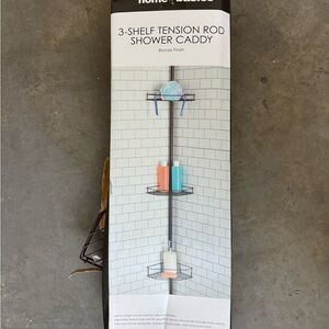 Home Basics Bronze Shower Caddy with 3 Shelves